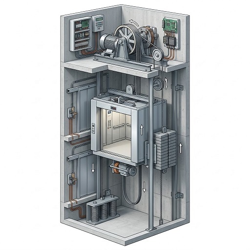 komponen utama lift